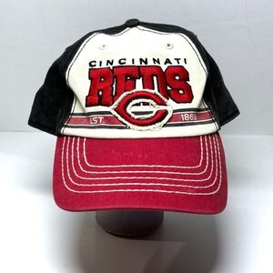 47 Brand Cincinnati Reds Hat Adult OSFM Red Black Distressed MLB Baseball Cap